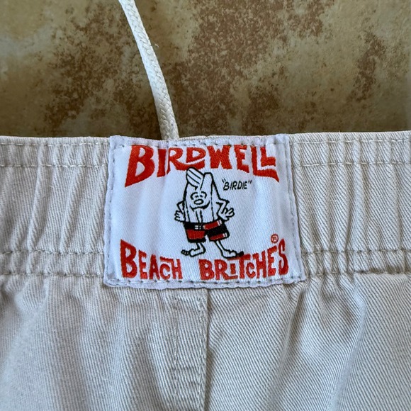 Birdwell Beach Britches Mens Pull On Elastic Waist Pants Size Large Beige - Picture 2 of 12